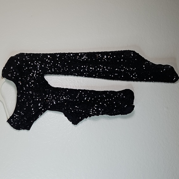 Fashion Nova Black Sequin One-Shoulder Mini Dress XS - Picture 3 of 10